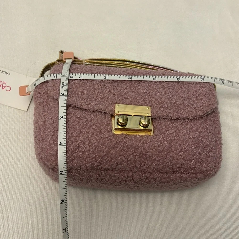 Capelli of New York Faux Fur Crossbody Purple